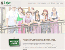 Tablet Screenshot of gasthof-loher.de